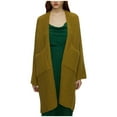 thumbnail image 1 of tklpehg Cardigan Sweaters for Women Open Front Long cardigan Sweaters Coats Solid Color Leisure Overcoat Long Sleeve Loose Fall Coat Outwear Army Green S, 1 of 6