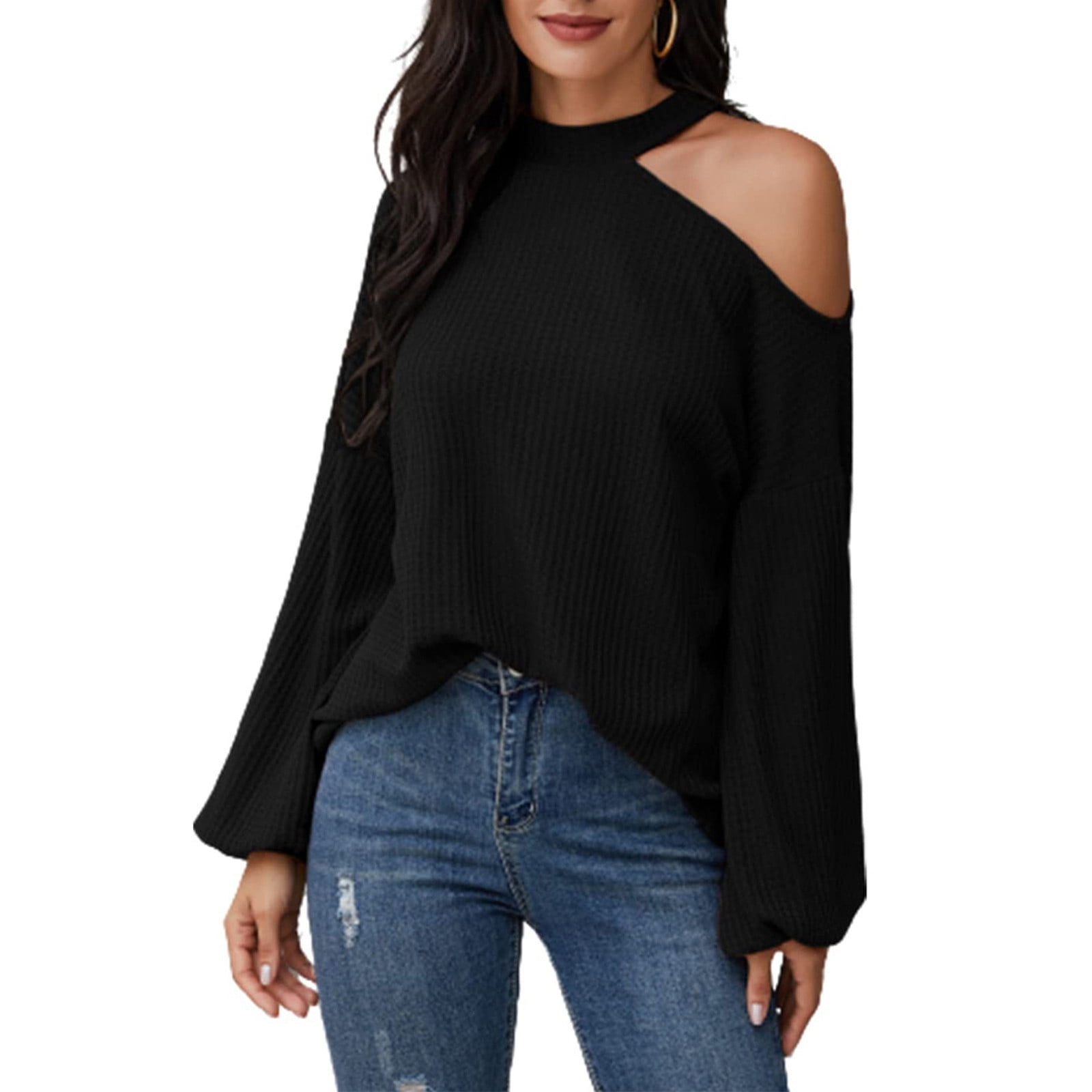 Cold shoulder winter on sale tops