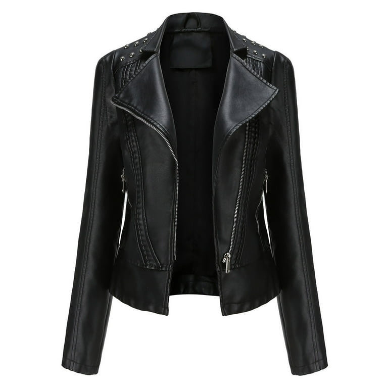 ÉPINE leather lady jacket black 33095f9b96a617bb27b5fecbe79b63