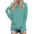 thumbnail image 1 of tklpehg Hoodies for Women Lightweight Casual Going Out Tops Long Sleeve Tops Vintage Sweatshirt Hooded Loose Classic Solid Color Pullover (Mint Green,XXL), 1 of 5
