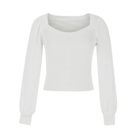 tklpehg Long Sleeve Shirts for Women Trendy Fall Winter Solid Long Sleeve Tops Casual Loose Fit Blouse Crewneck Pullover Tops Lghitweight Comfy Tops White XL