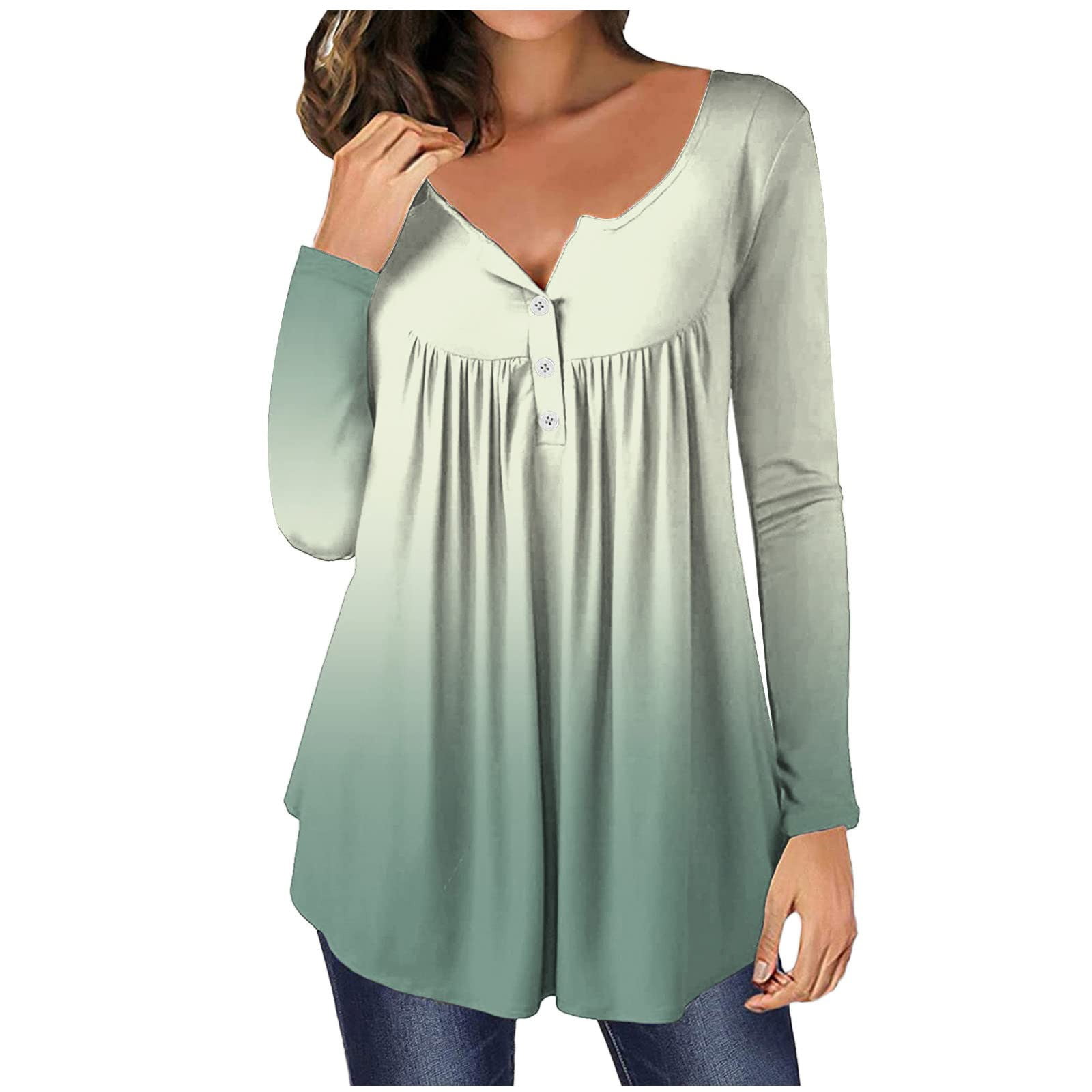 tklpehg Long Sleeve Shirts for Women Tunic Tops To Wear with