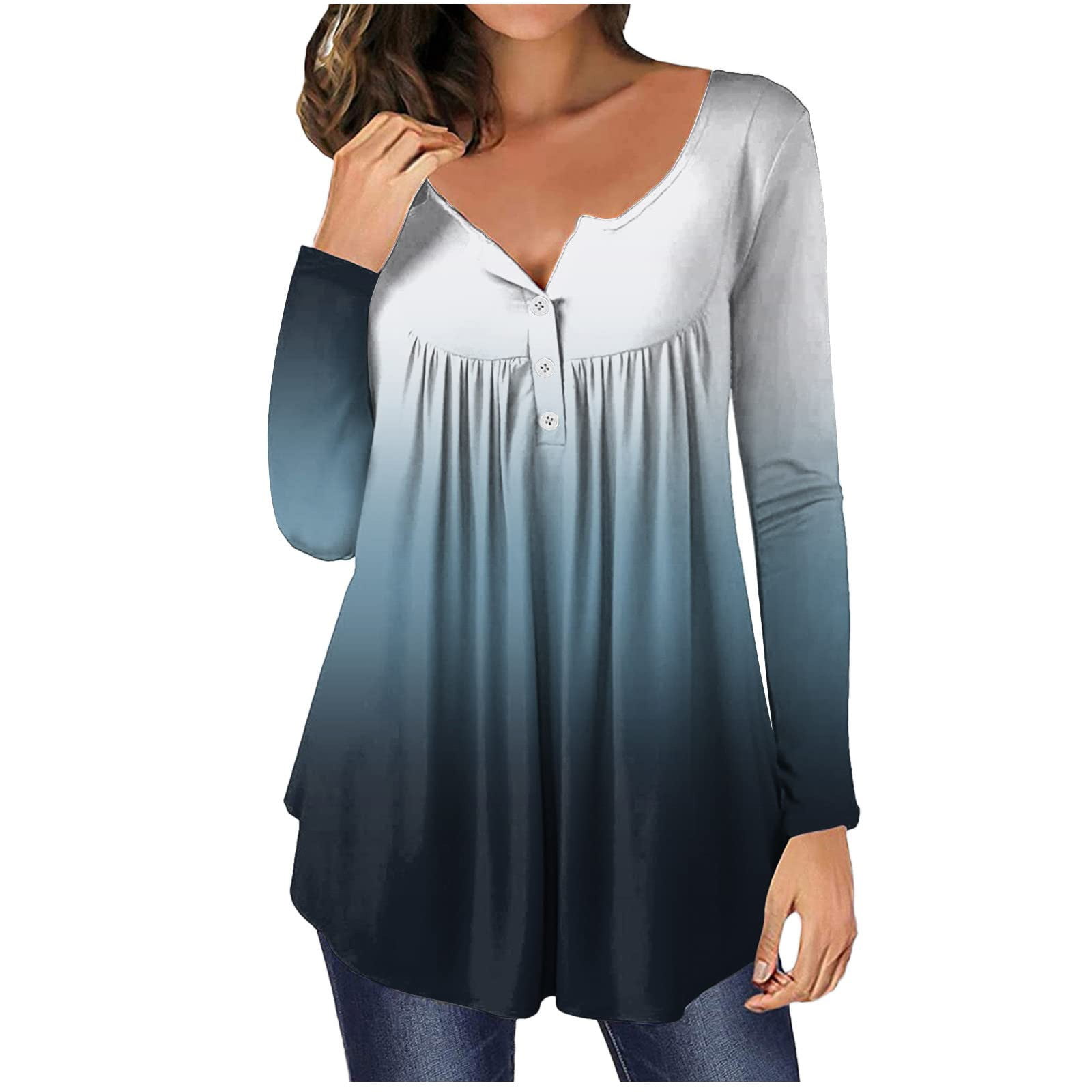 tklpehg Long Sleeve Shirts for Women Tunic Tops To Wear with