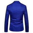 thumbnail image 1 of tklpehg Men Blazer Casual Long Sleeve Jacket Fashion Casual Blazer Solid Color Suit Youth Slim Jacket Tops Blue L, 1 of 4