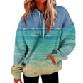 thumbnail image 1 of tklpehg Oversized Hoodies for Women Sweatshirts Long Sleeve Hooded Drawstring Winter Fall Sweatshirts Casual Comfy With Pockets Hoodies for Teen Girls #B-Sky Blue M, 1 of 4
