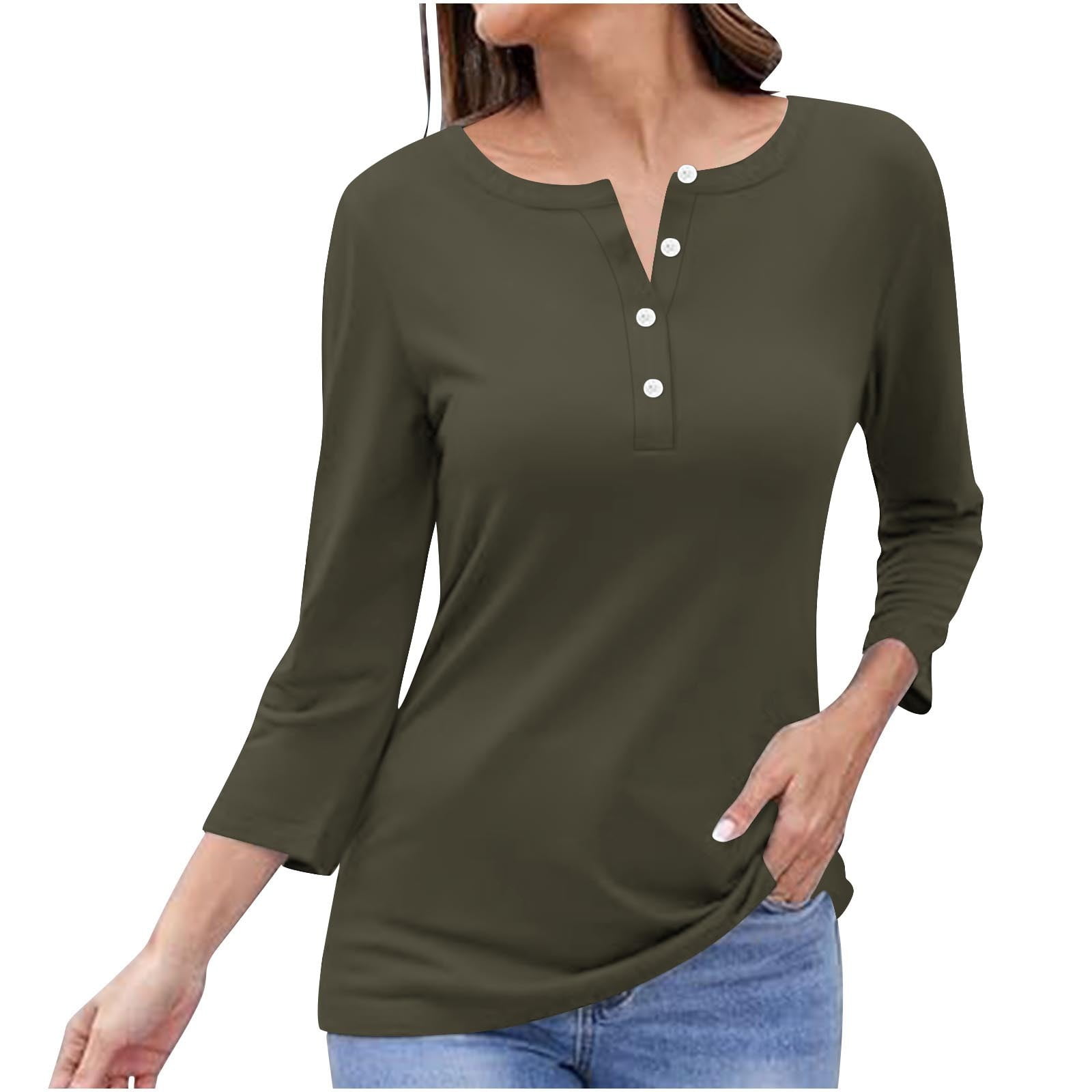 tklpehg Trendy Tops for Women Lightweight Loose Long Sleeve Tops Going ...
