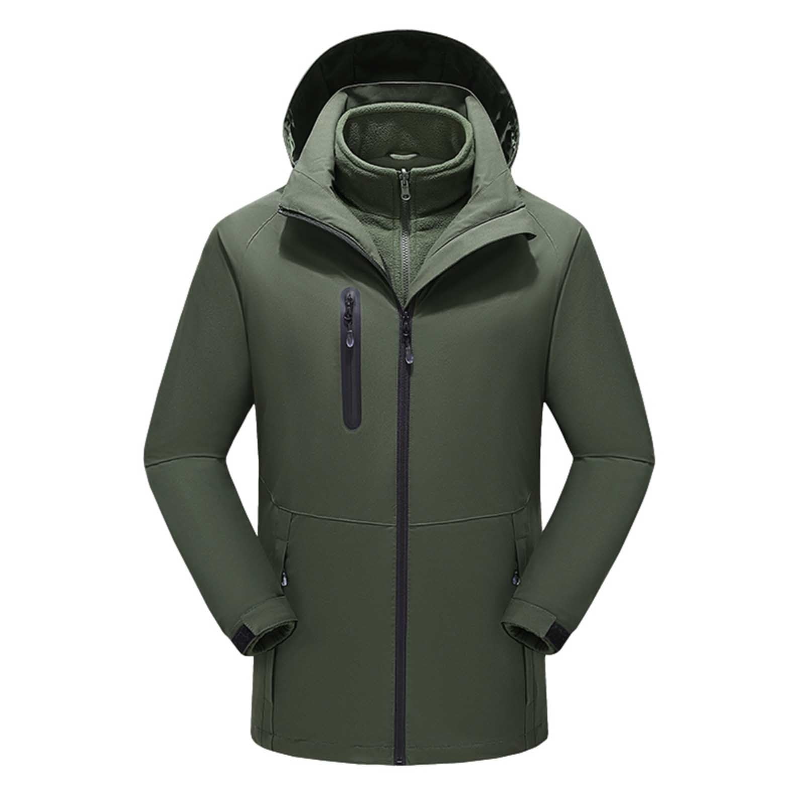tklpehg Winter Coat Trendy Long Sleeve Jacket Outdoor Warm Clothing Heated  for Riding Skiing Fishing Charging Via Heated Coat Blue M 