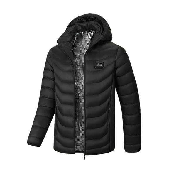 tklpehg Winter Jackets For Women Riding Skiing Fishing Outdoor Warm Charging Heated Coat Long Sleeve Fall Coat Leisure Loose Overcoat Solid Color Outwear Black XL