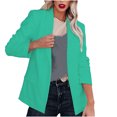 thumbnail image 1 of tklpehg Womens Blazers for Work Casual Lightweight Blazer Open Front Lapel Long Sleeve Work Office Blazer Jacket Fall Coat Long Sleeve Leisure Solid Color Overcoat Loose Outwear Green XXL, 1 of 7