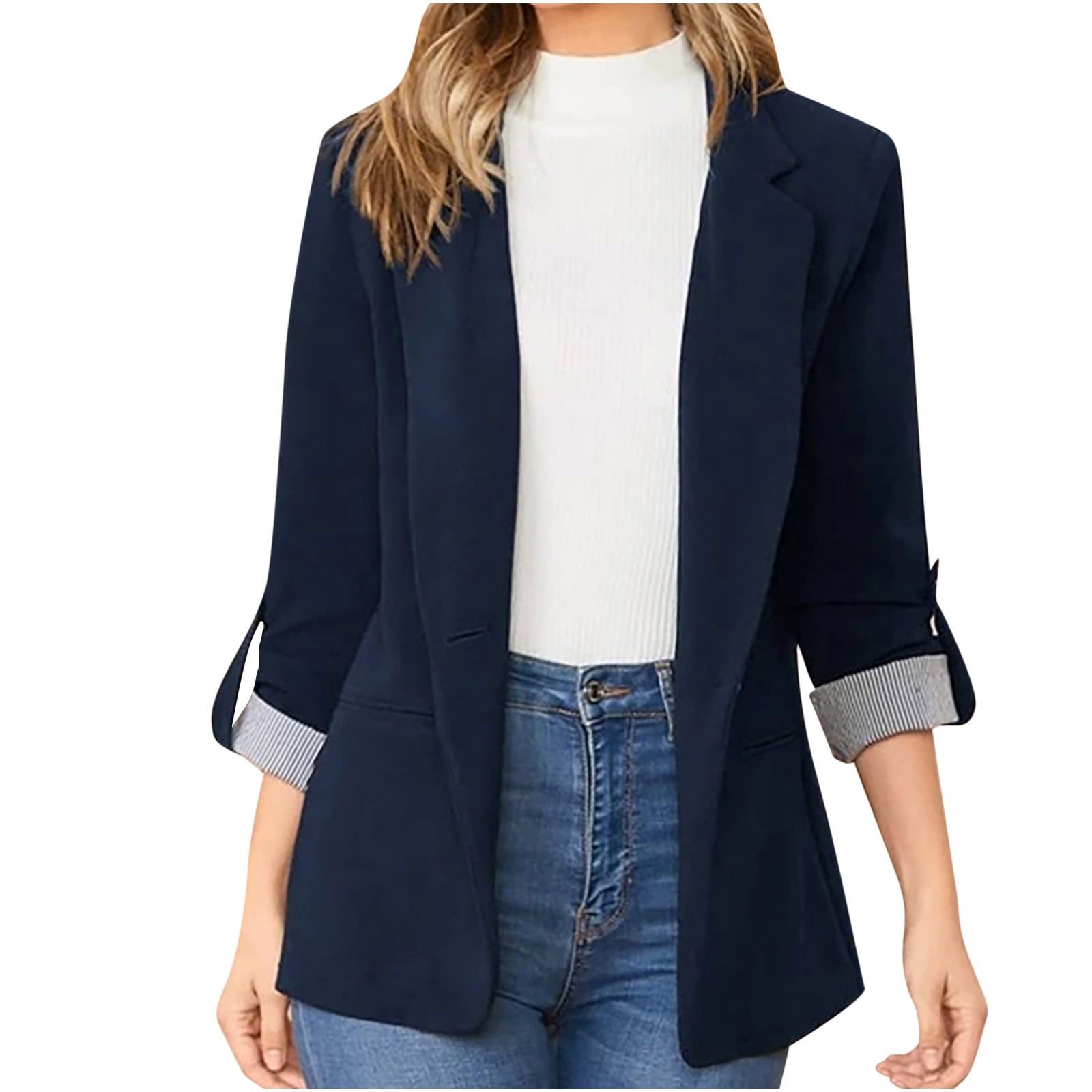 tklpehg Womens Fall Coat Long Sleeve Coats Cardigan Jacket Business
