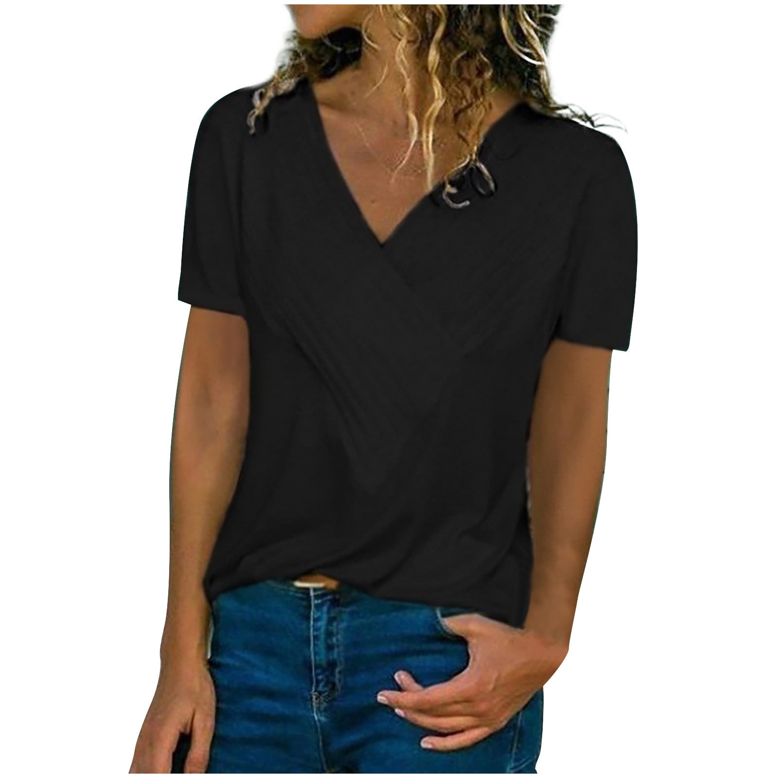 tklpehg Womens Summer Clothes Clearance Ladies Tops Short Sleeve T