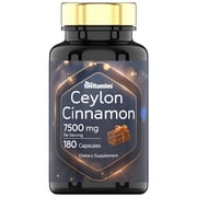 TNvitamins Ceylon Cinnamon Capsules 7500mg Per Serving Dietary Supplements for Men & Women, 180 Count