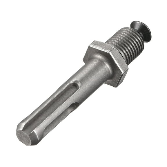 to 1/2-Inch Thread Keyless Drill Chuck Adapter Round Shank