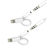 Lightning to 3.5mm Headphone Jack Adapter2Packfor Apple MFi Aux Audio Charger Cable Connector earbud cord Converter for iPhone 14 pro max Dongle for iPad Car DAC Auxiliary Earphone Wired Accessorie