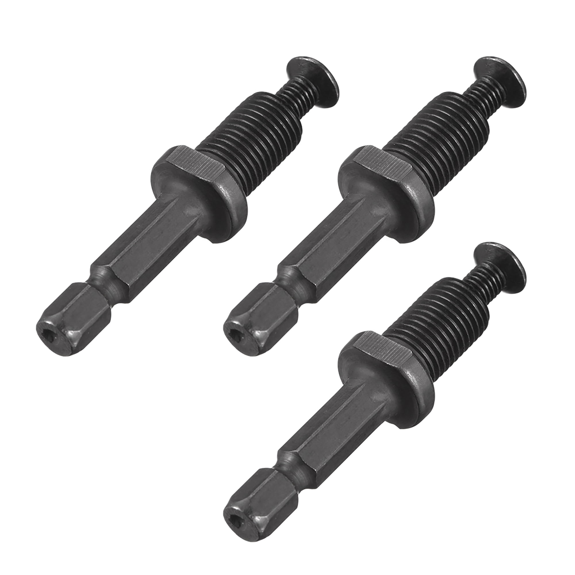 to 3 8 Inch Thread Keyless Drill Chuck Adapter Hex Shank 3pcs Walmart