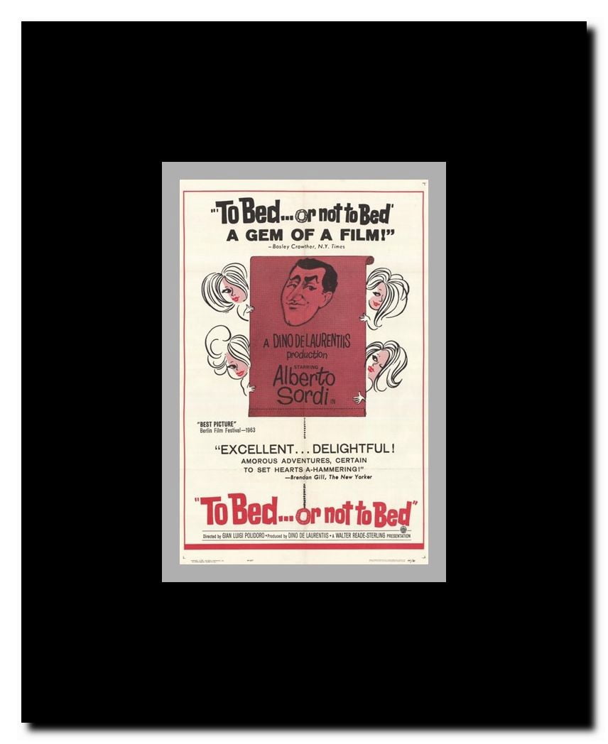 to Bed or Not to Bed Framed Movie Poster