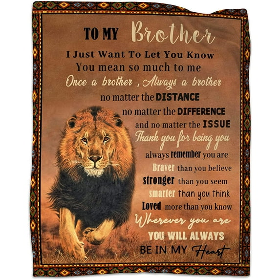 to Brother Throw Blanket Brother Gifts Birthday Christmas for Travel Sofa Couch Bed 50"x60"