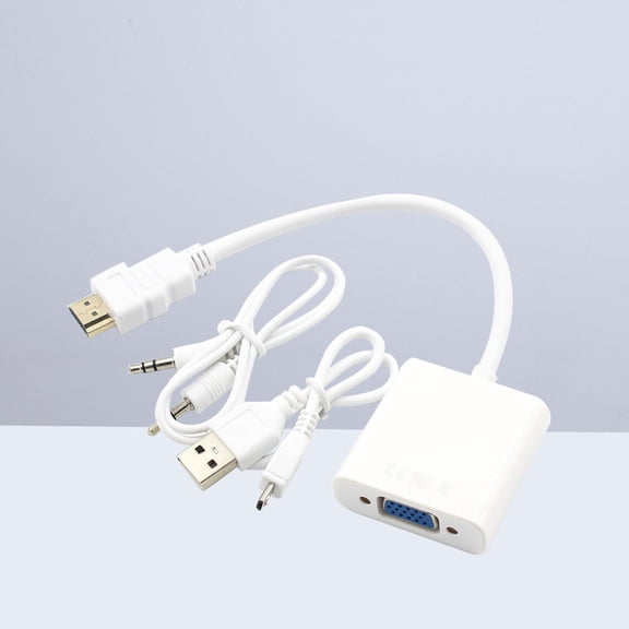 to Cable 1080P Converter with Audio USB for Monitor Computer Tablet Laptop,