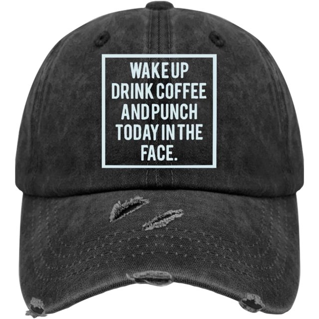to Do List Wake Up Drink Coffee Poop Be Awesome Hat for Mens Washed