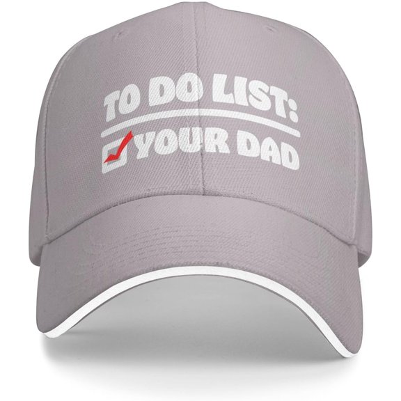 to Do List Your Dad Hat Funny Sandwich Visor Golf Baseball Cap Adjustable Dad Hats for Men Women