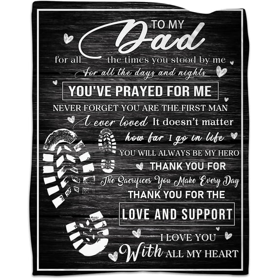 to My Dad Blanket Dad Gifts from Daughter or Son Birthday Christmas Blankets 50x60 in Gift for Dad