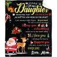 thumbnail image 1 of to My Daughter Christmas Blanket,Red Throw Blanket for Couch,Weighted Soft Fleece Blanket,Christmas Decorations Pets (40"X30"), 1 of 6