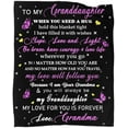 thumbnail image 1 of to My Granddaughter Blanket from Grandmom Throw Blankets Throws for Christmas Birthday Gifts 50X60 Inch, 1 of 6