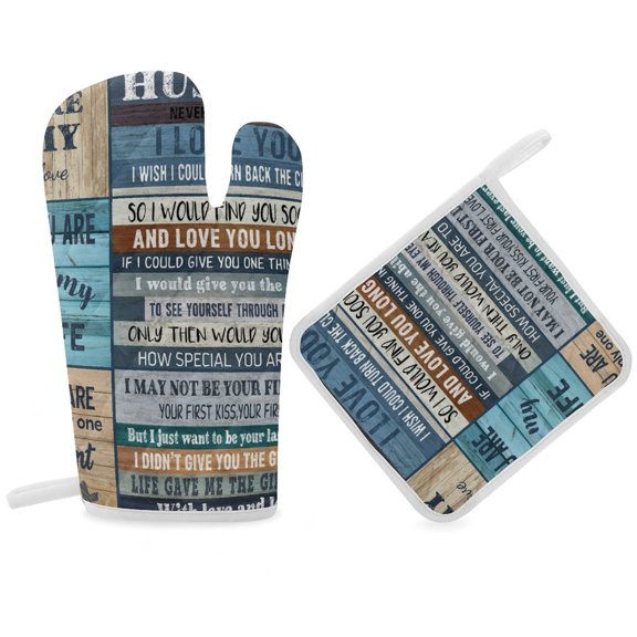 to My Husband Never Forget That I Love You Oven Gloves And Pots Stand Set Oven Gloves And Pot Racks Pot Racks And Oven Gloves Set