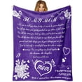 thumbnail image 1 of to My Mom Blanket from Daughter Mom Birthday Gifts I Love You Mom Blanket Mother''s Day Christmas Birthday Throw Blankets for Mom, 1 of 5