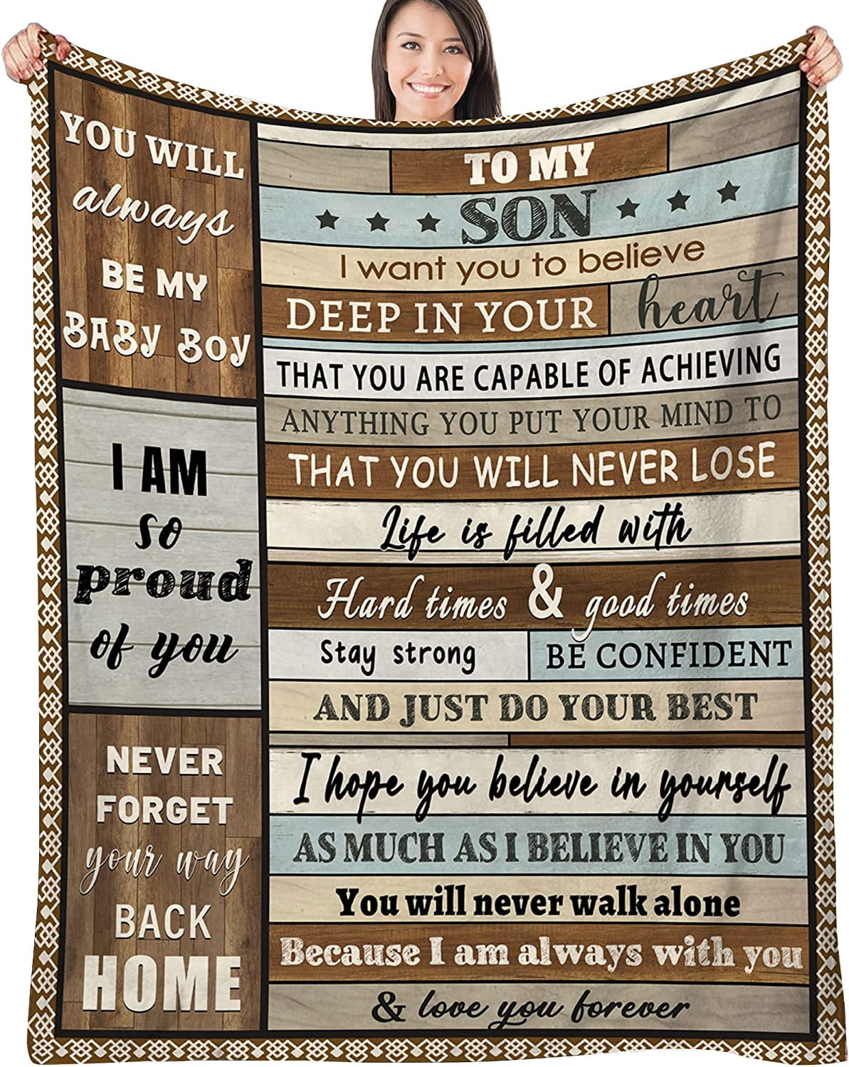 to My Son Blanket, Gifts for Son from Mom Dad, Son Blanket from Mom