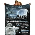 thumbnail image 1 of to My Son Blanket from Mom, Lion Blanket for Son from Mom, Birthday Gifts for Son from Mom, for Son Super Soft Flannel Blanket and Throw 50"x60", 1 of 6