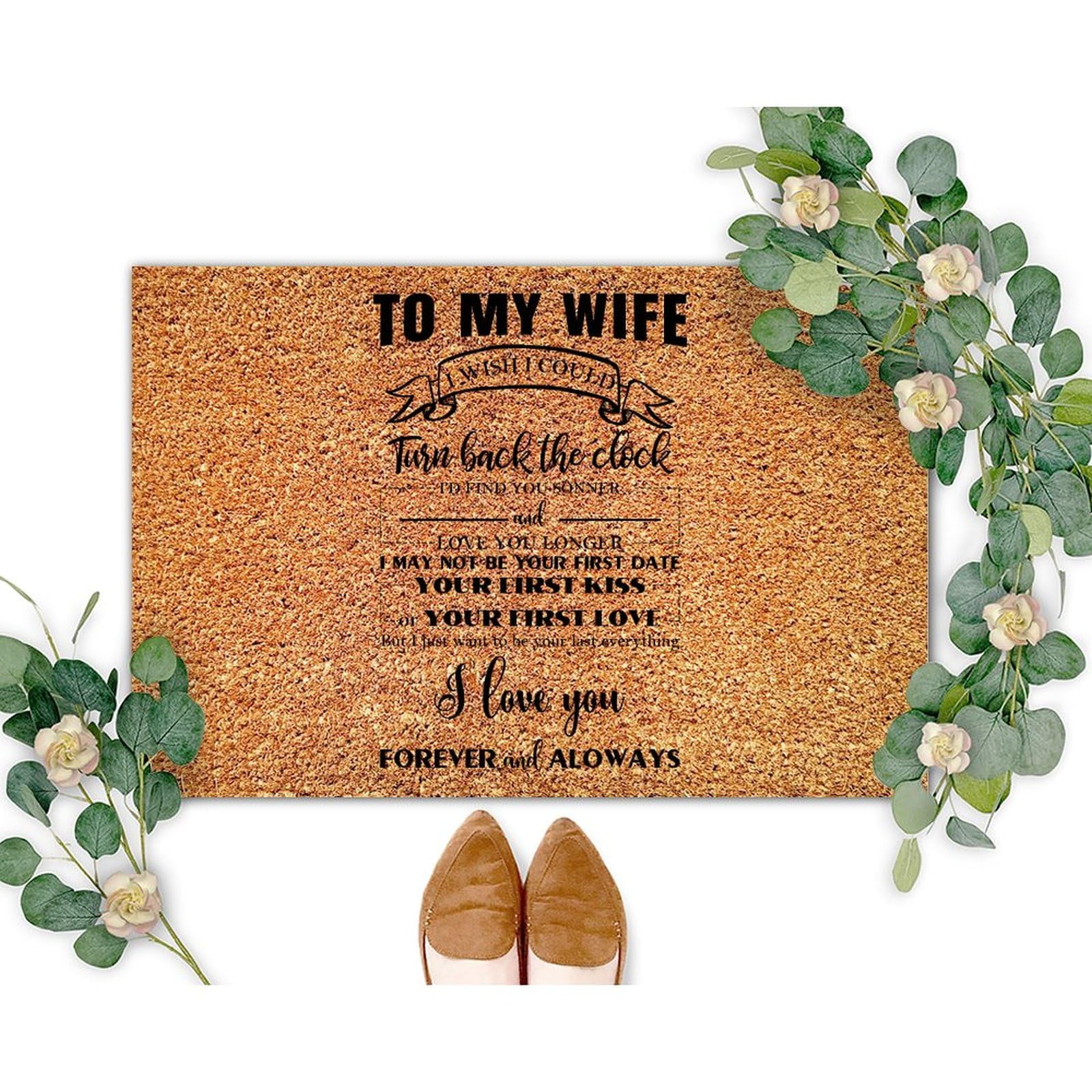to My Wife Coir Mat Coir Fiber Doormat Quote Sayings Funny Weather