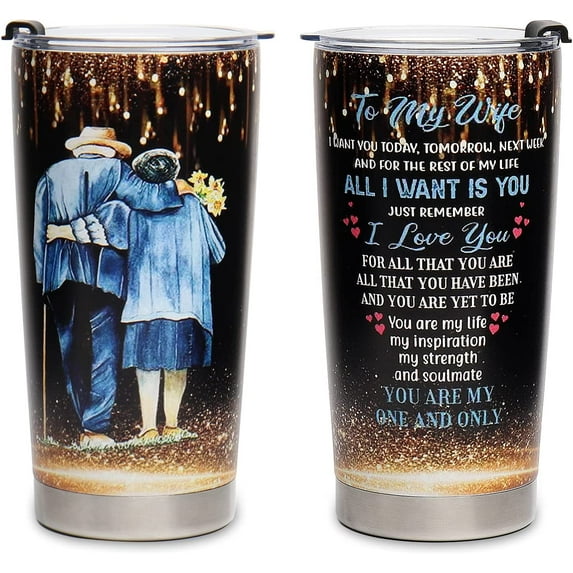 to My Wife Tumbler Personalized Coffee Tea Wine Tumbler Custom Name Tumbler Gift for Valentine''s Day Wedding Anniversary From husband