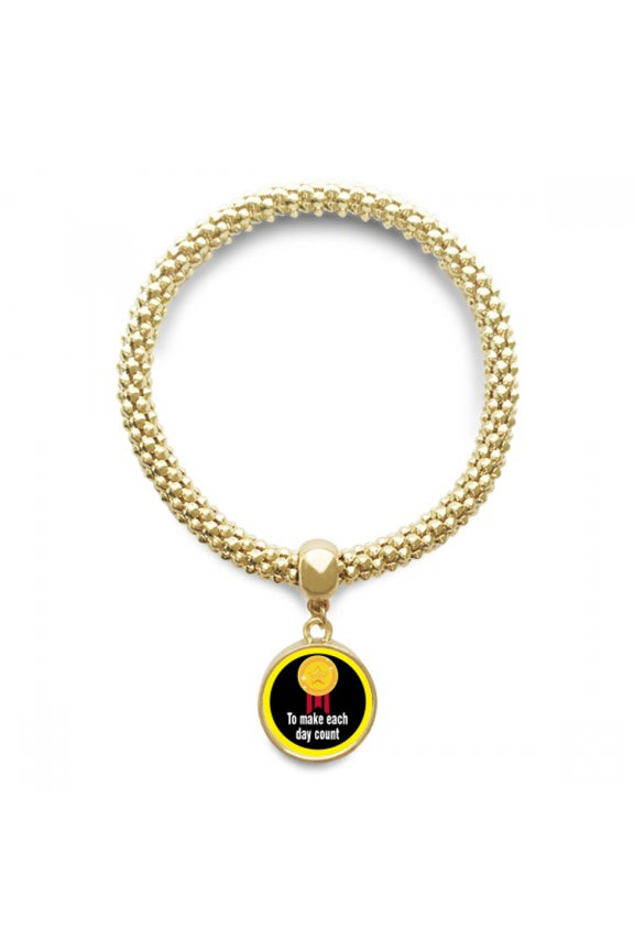 to make each day count art deco fashion en chain bracelet pendant jewelry hand ornament