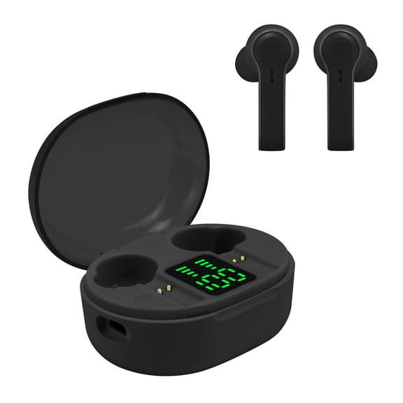 Bluetooth Headphones True Wireless Earbuds 60H Playback LED Power Display Earphones with Wireless Charging Case IPX5 Waterproof in-Ear Earbuds with Mic