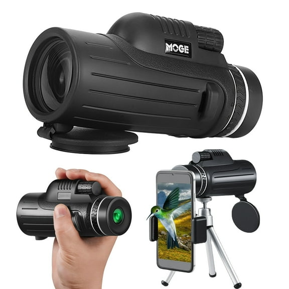 40x60 HD Monoculars for Adults, Monocular Adult High Powered, Waterproof Monocular Telescope, Green Film Roof Prism Design with Smartphone Holder Optic Instrument