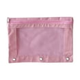 thumbnail image 1 of Pencil Pouch for 3 Ring Binder, Binder Pouches with Zipper, Pen Holder Case with Clear Window Office Organizers, 1-Pack, Pink, 1 of 6