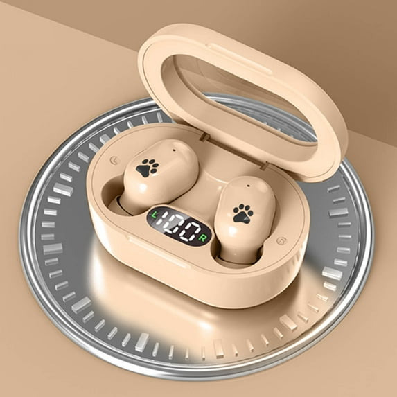 Wireless Earbuds 60H Playback Earphones Earbuds Charging Case Digital Display Wireless Bluetooth Ear Buds with Ear Hooks for Sports/Workout in-Ear Headphones