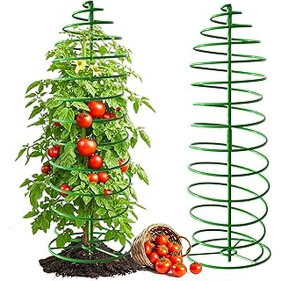 1 Pack Tomato Cages for Garden Plant Support 42" Stakes Metal Tomato Trellis Tower for Climbing Plants Vegetables Potted Plants Tomatoes Pea Bean Cucumber Flowers Outdoor