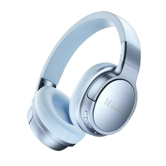 Active Noise Cancelling Headphones, Wireless Bluetooth Headphones Over Ear, 60H Playtime, HiFi Stereo Audio, Deep Bass, Built-in Mic, Memory Foam Ear Cups for Home Office