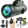 thumbnail image 1 of todays deals, 12X50 HD Monocular Telescope, Monoculars for Adults High Powered with Smartphone Holder & Tripod, BAK-4 Prism and Compact Monocular for Bird Watching, Hiking, Camping, Travel (Green), 1 of 9