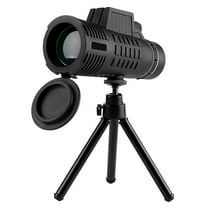 12x50 Monocular Telescope for Adults High Powered, HD Monoculars with Smartphone Adapter & Tripod, Compact Monocular for Bird Watching Hiking Camping Hunting Travel, Black