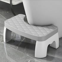6.7 Inch Step Stool,Portable Plastic Foot Stool,Non-Slip Potty Stool for Bathroom,Ergonomic Toilet Stool,Gray
