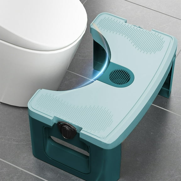 Foldable Toilet Stool, 7inches Healthy Bathroom Squatting Posture Poop Stool with Anti-Slip Feet, A Good Helper to Effective Relief of Constipation, Easy to Storage Toilet Squat Stool.