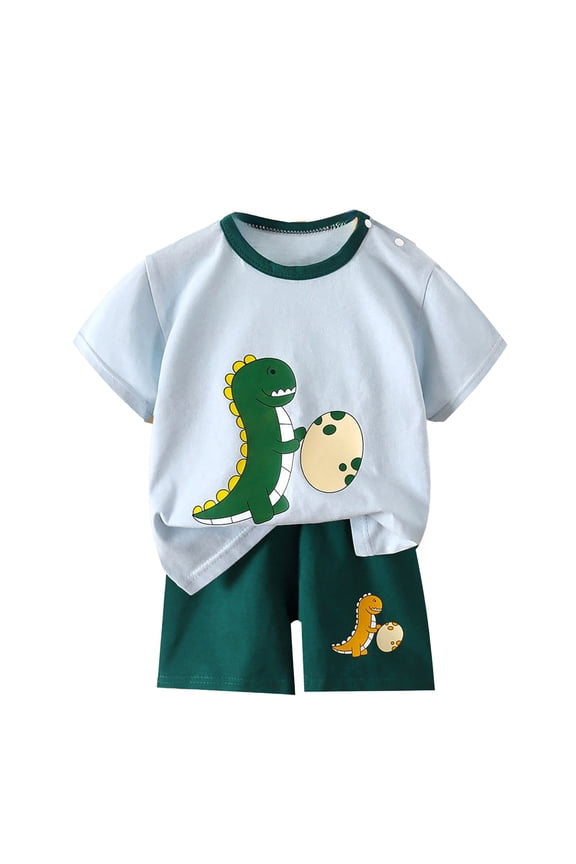 toddler easter outfit boy Boys Summer Outfits 2 Piece Set Short Sleeve T Shirt And Shorts Casual Playwear For Toddlers Kids Age 0 6 Years Comfortable Breathable Daily Wear