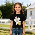 thumbnail image 1 of toddler girl 100 Days of School tshirt bow Pencil print short sleeve crewneck leisure Graphic t-shirt, 1 of 3