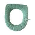 thumbnail image 1 of toilet Seat Cover Bathroom Soft, Thick, Warm, Stretchable, Washable Cloth toilet Seat Cover Pad, 1 of 5