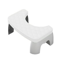 toilet Stool Squatting Poop Stool Bathroom Potty Step Stool with Foldable Legs, Stackable, Non-Slip, Suitable for All toilets, Home Use, Portable, Durable Plastic
