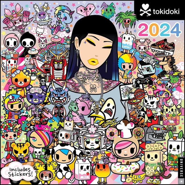 tokidoki 2024 Wall Calendar (w/ Stickers) (Calendar)