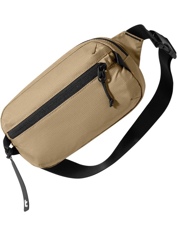 1.5L Sling Bag with RFID Blocking Crossbody Chest Pack for Men Women - Khaki